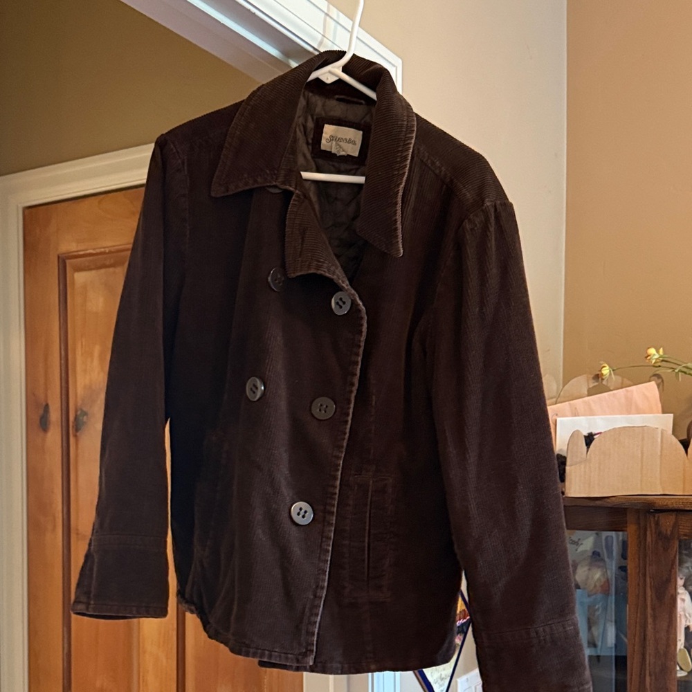 St. John's Bay Brown Corduroy Pea Coat